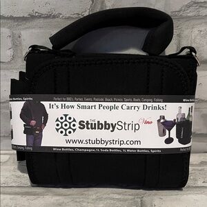 Black Drink Carrier The Stubby Strip vino neoprene